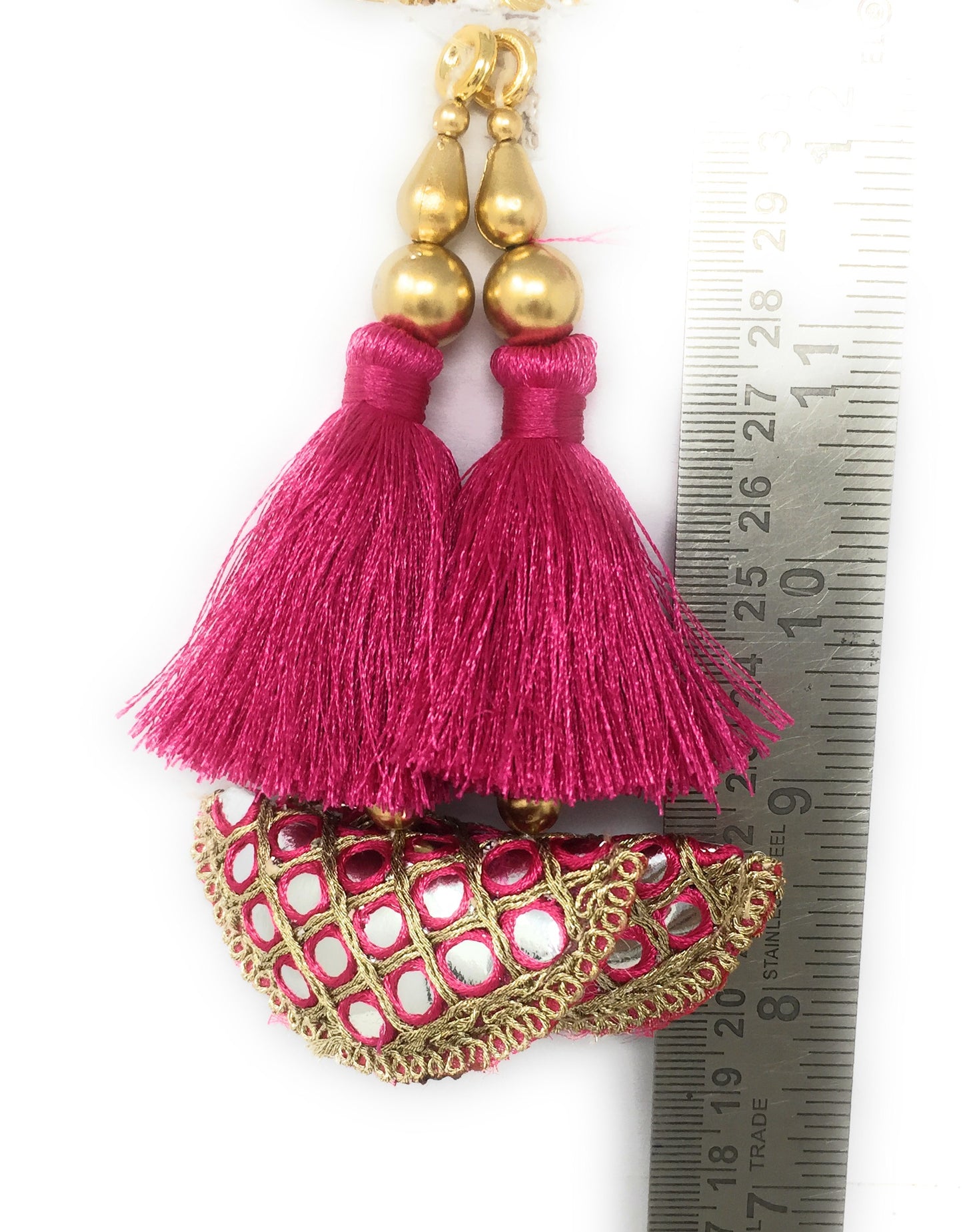 Rani Pink tassels for blouse - Set of 2