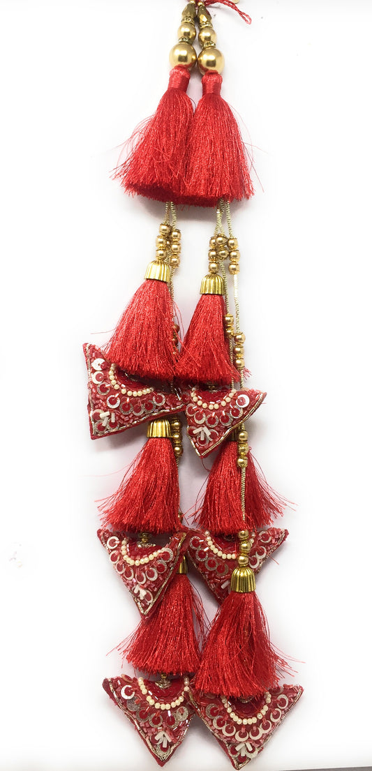 Big Red Lehanga Latkan - Set of 2