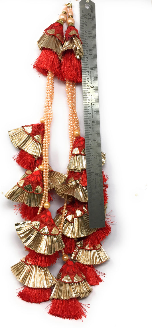 Bridal Latkan Online Red - Set of 2