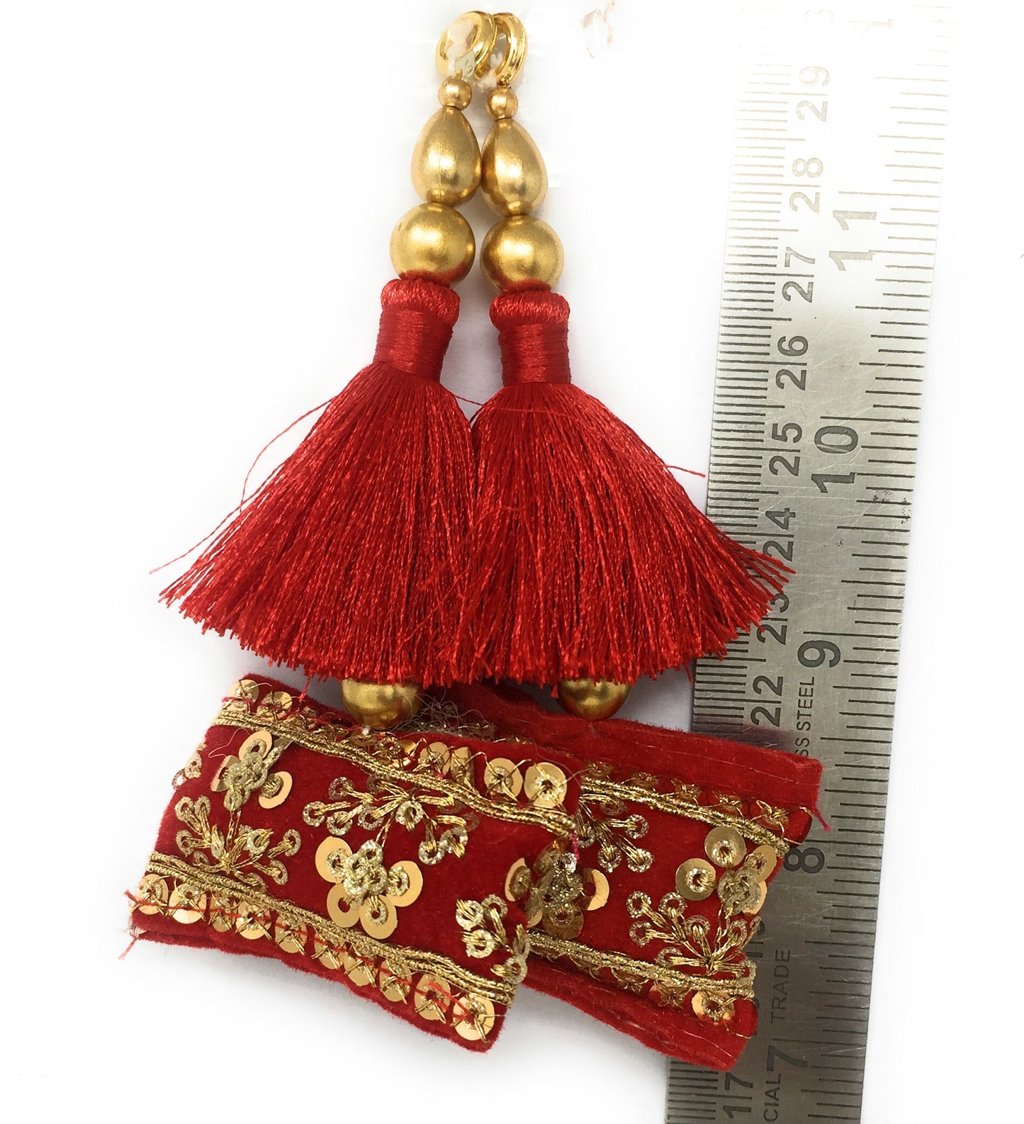 Red blouse na latkan - Set of 2