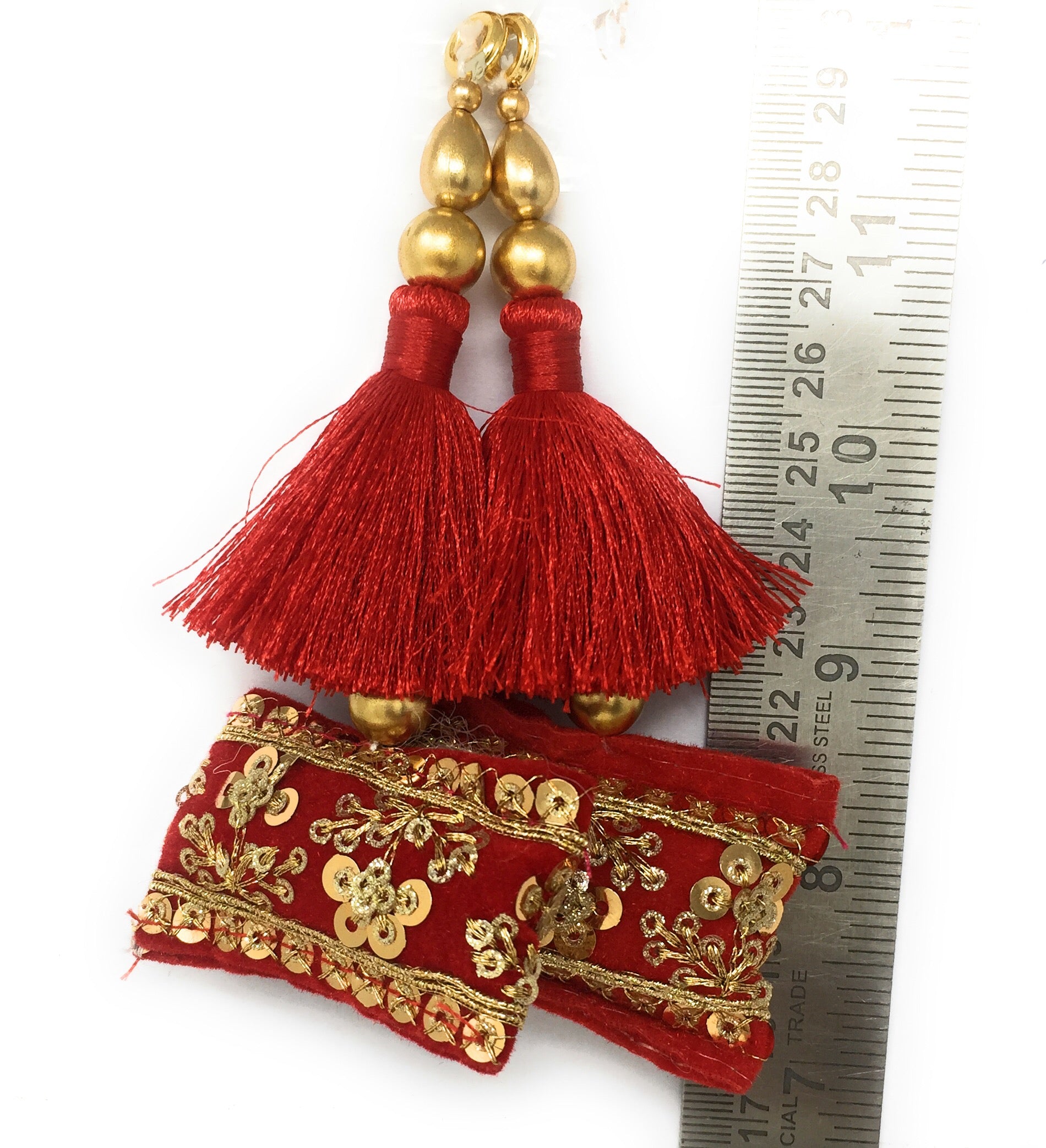 Red blouse na latkan - Set of 2