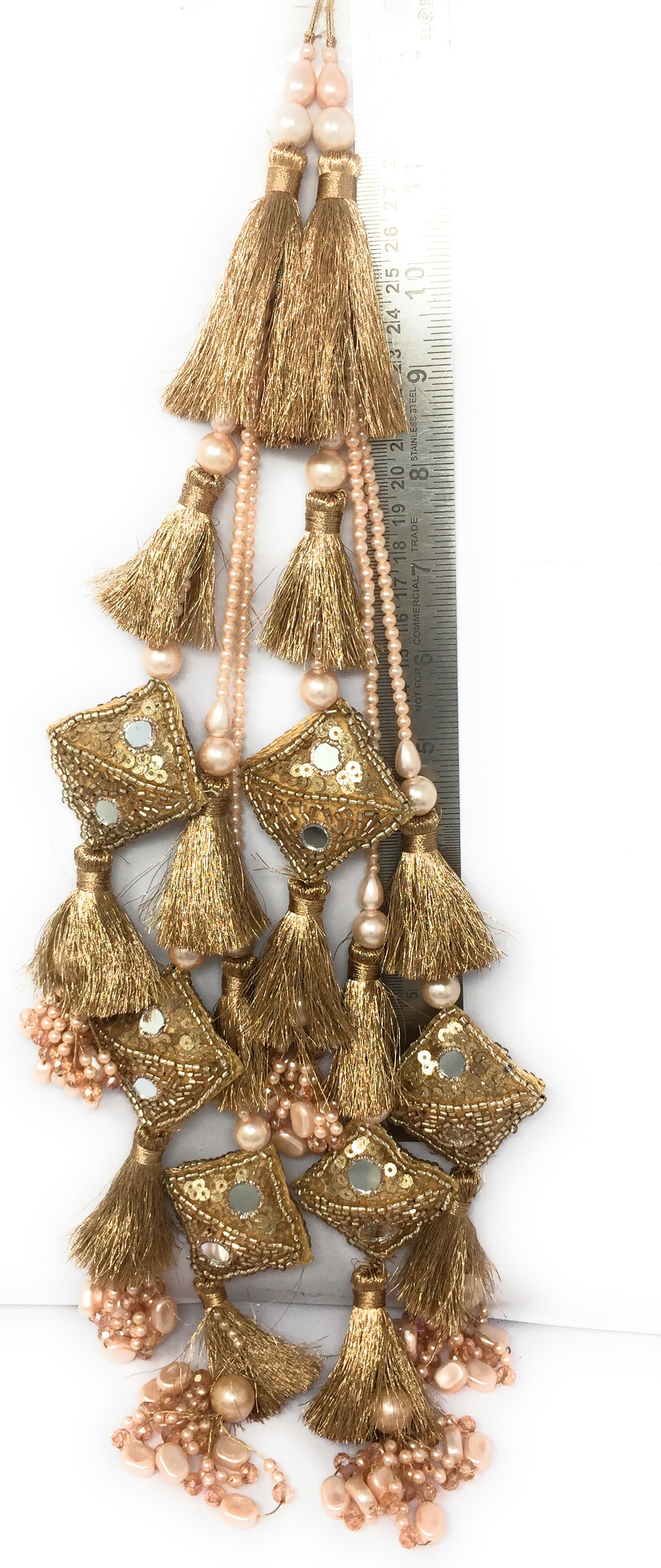 Rose Gold lehenga dori latkan - Set of 2