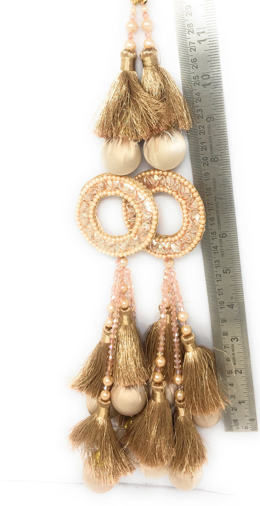 side hangings for lehenga Rose Gold Crystal