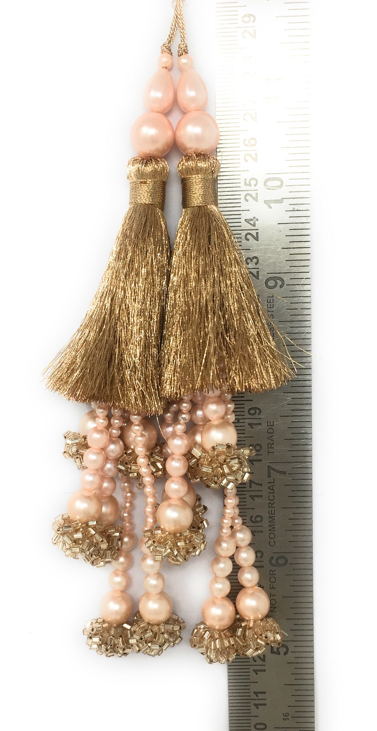 Rose Gold tassel latkan for blouse - Set of 2