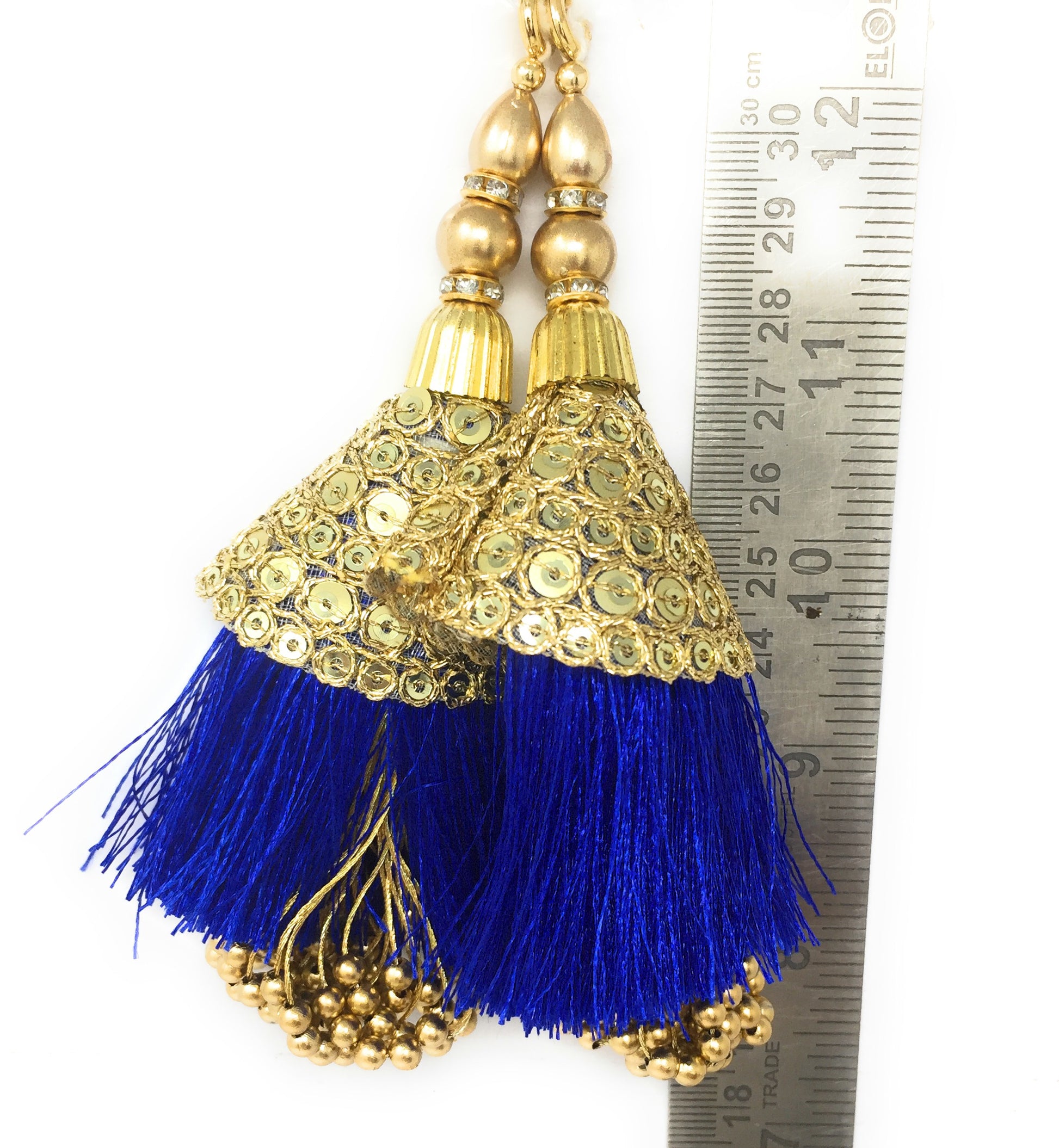 Royal Blue simple latkan for blouse - Set of 2