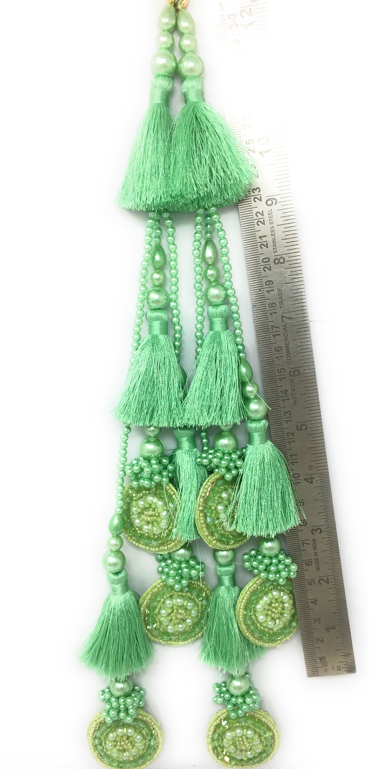 latest lehenga latkan Sea Green Crystal
