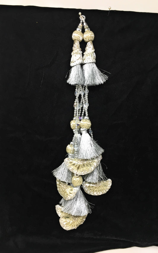 Silver Lehenga Latkan - Set of 2