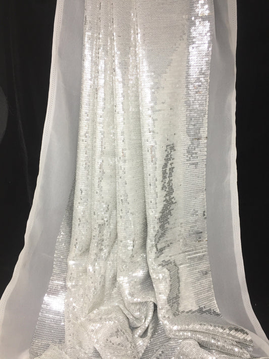 Silver Sequence fabric For skirt