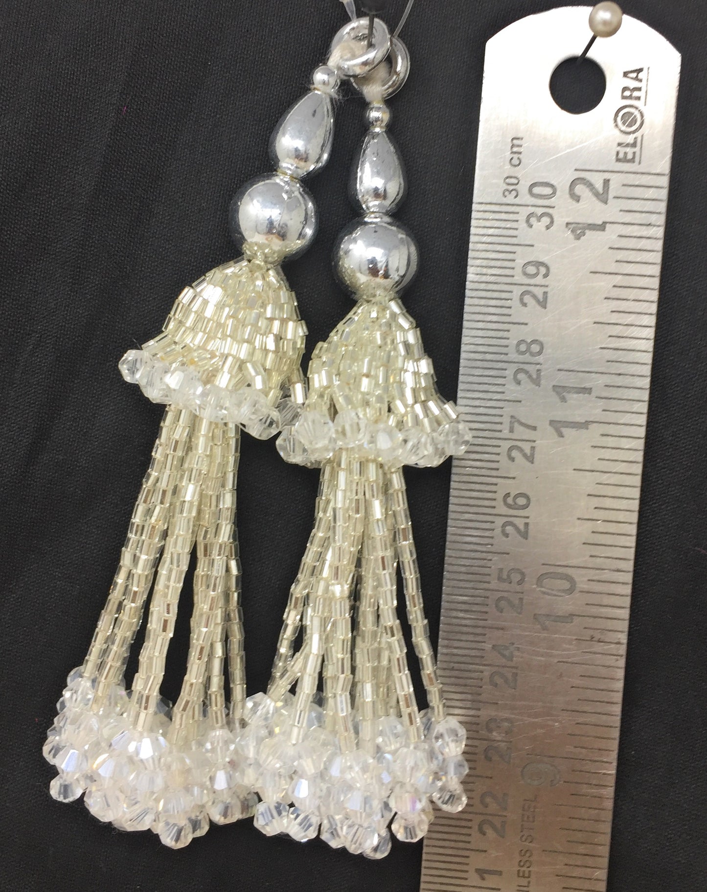 Silver blouse back latkan - Set of 2