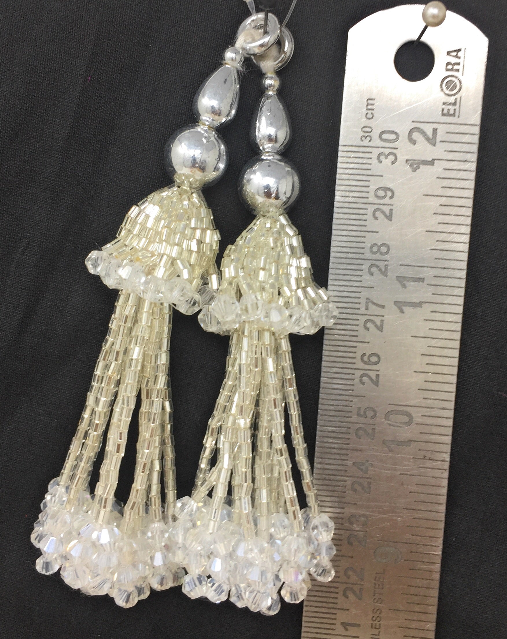 Silver blouse back latkan - Set of 2