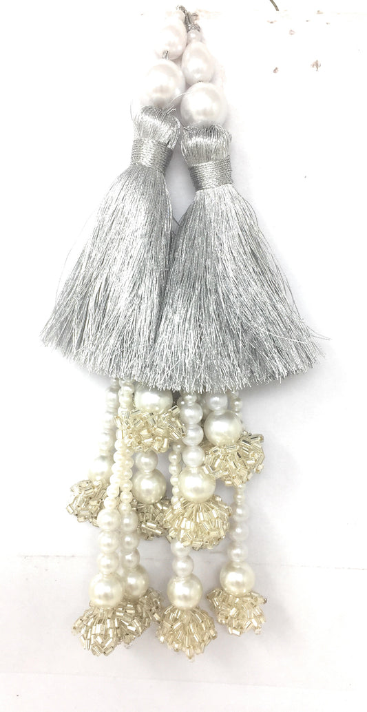 tassels on blouse Silver