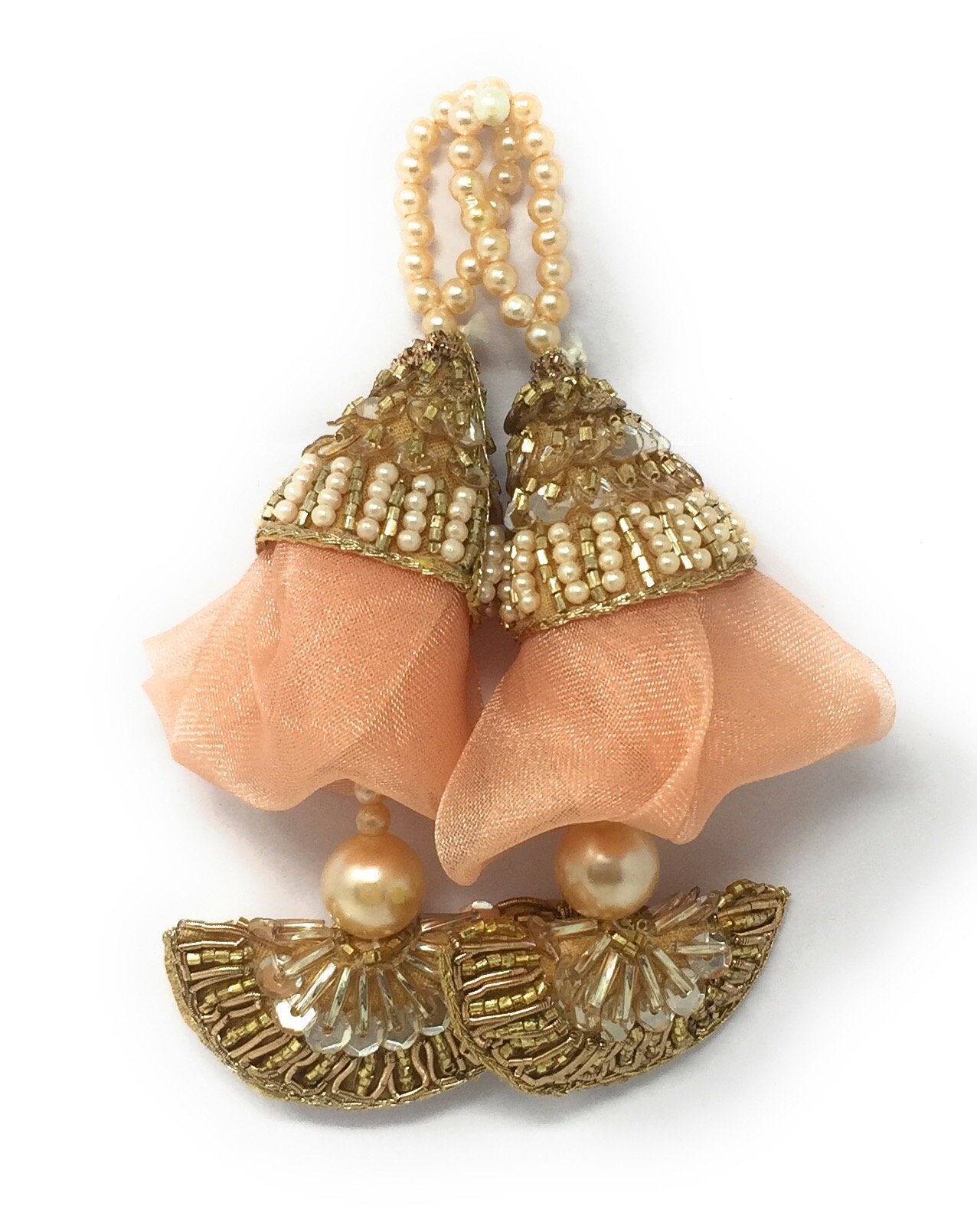 Peach Organza Latkan 