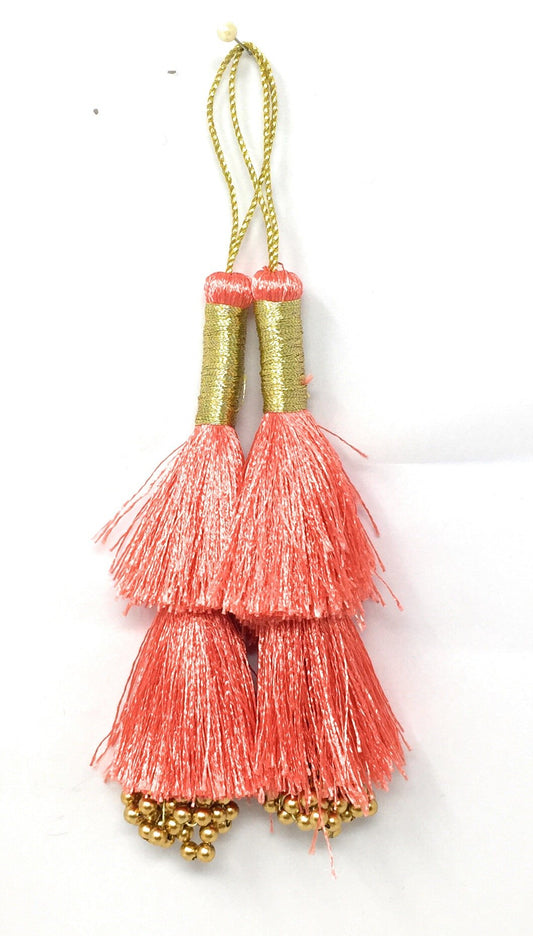 Carrot pink Thread n Beads Latkan 