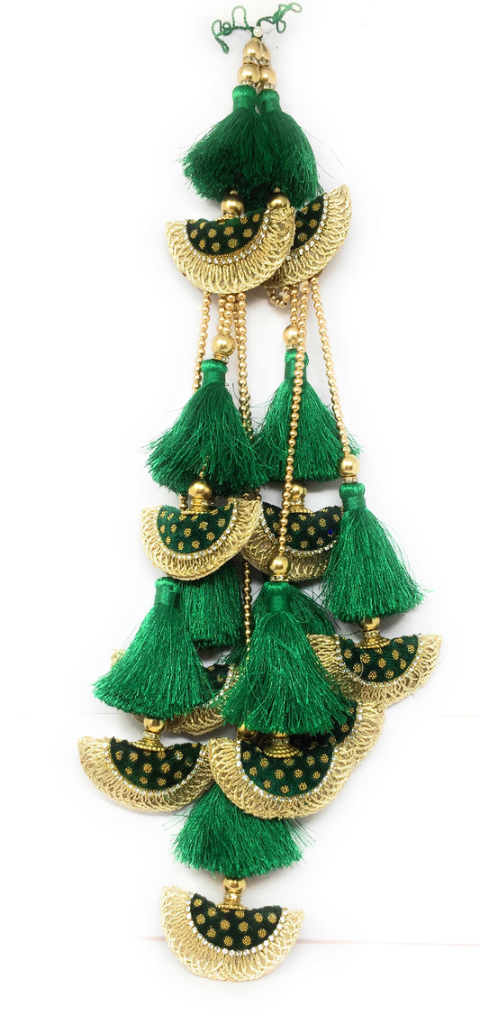 Heavy Latkan Design For Lehenga Green - Set of 2