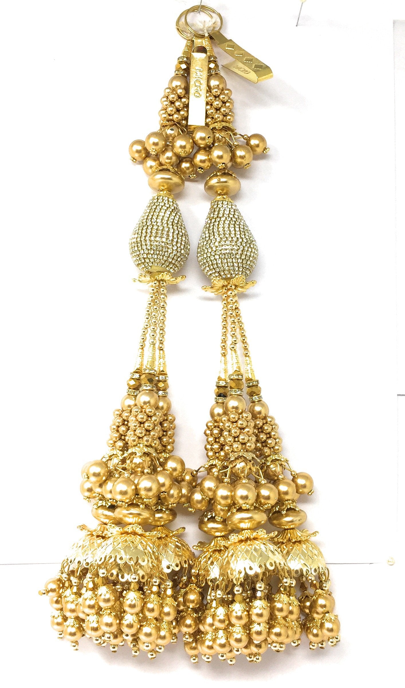 Heavy Latkan Lehenga Handmade Hanging Gold 15230