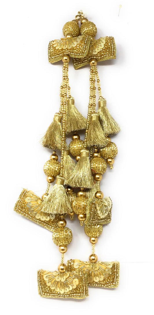 Bridal Lehenga Latkan Design Gold - Set of 2