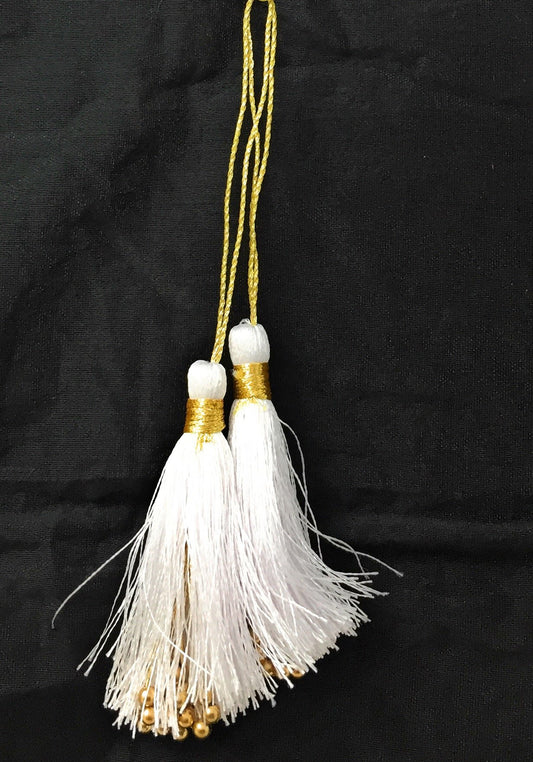 Latkan suit blouse tassel hanging White 15267