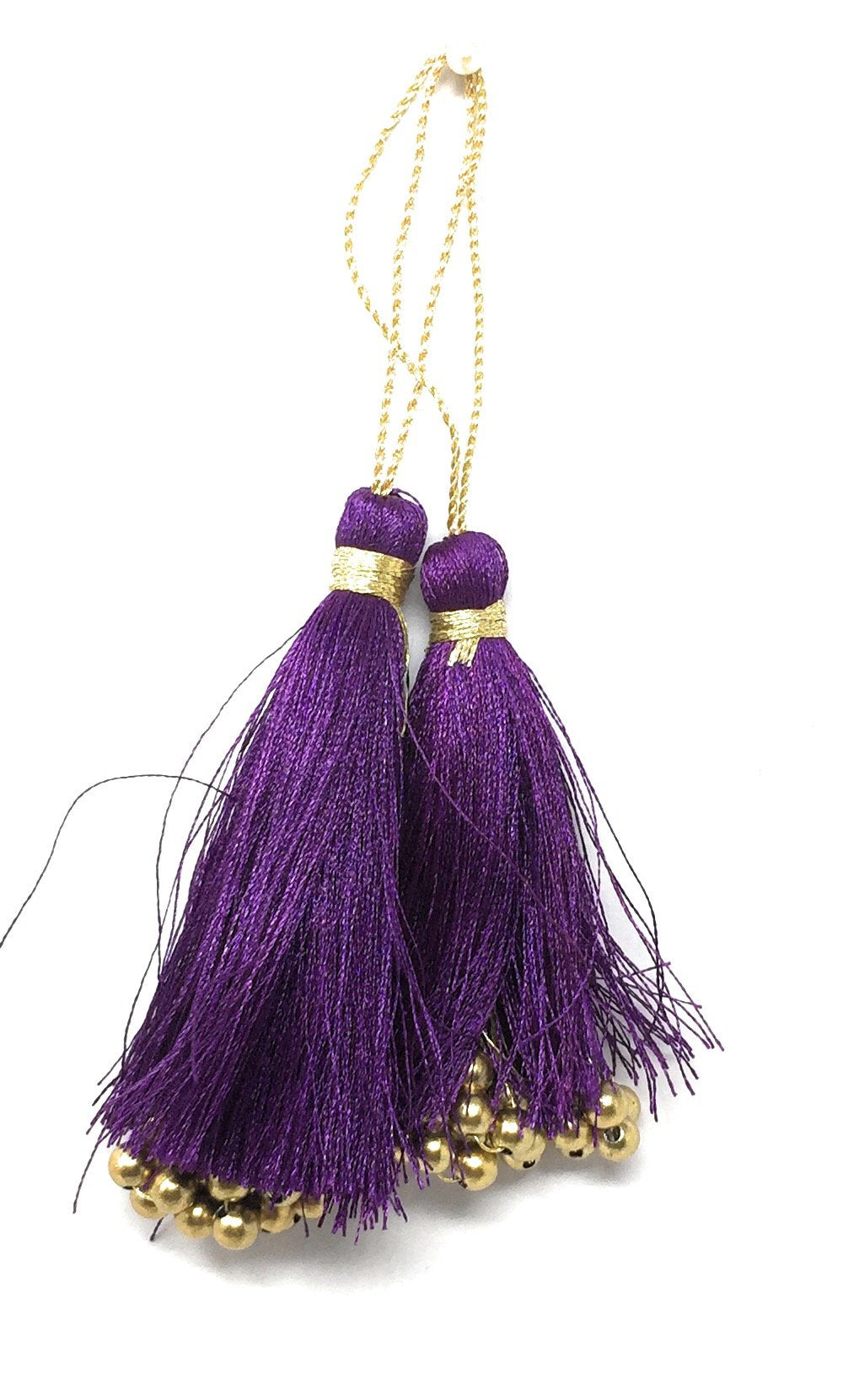 Latkan suit blouse tassel hanging Purple 15275