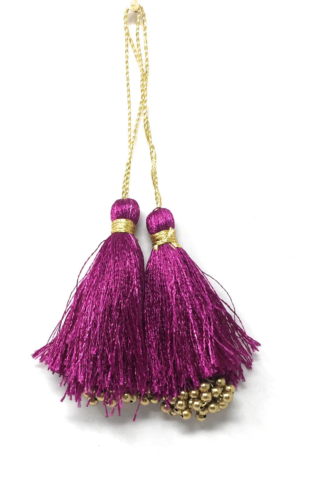 Latkan suit blouse tassel hanging Magenta 15276