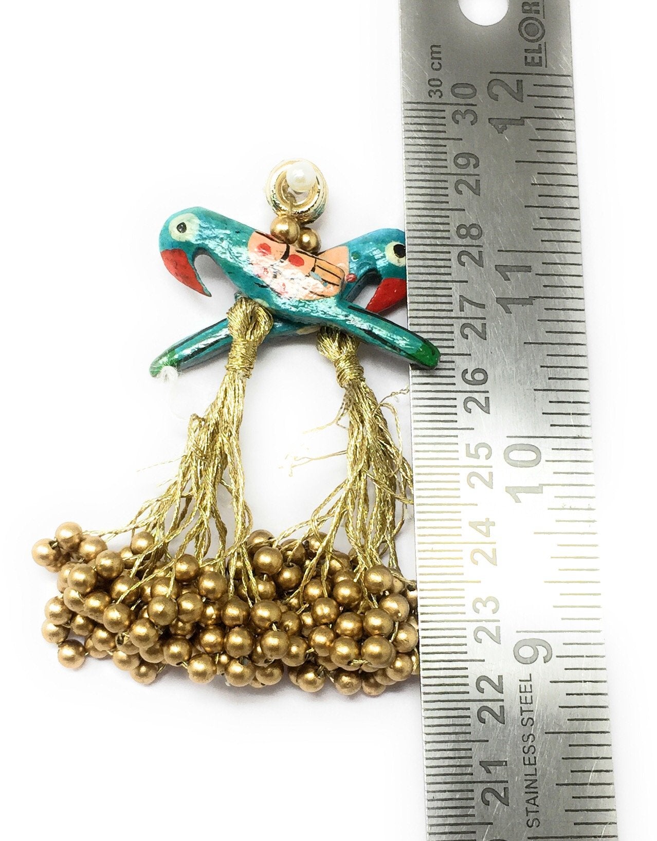 Blouse Latkan Tassel Cyan Blue - Set of 2
