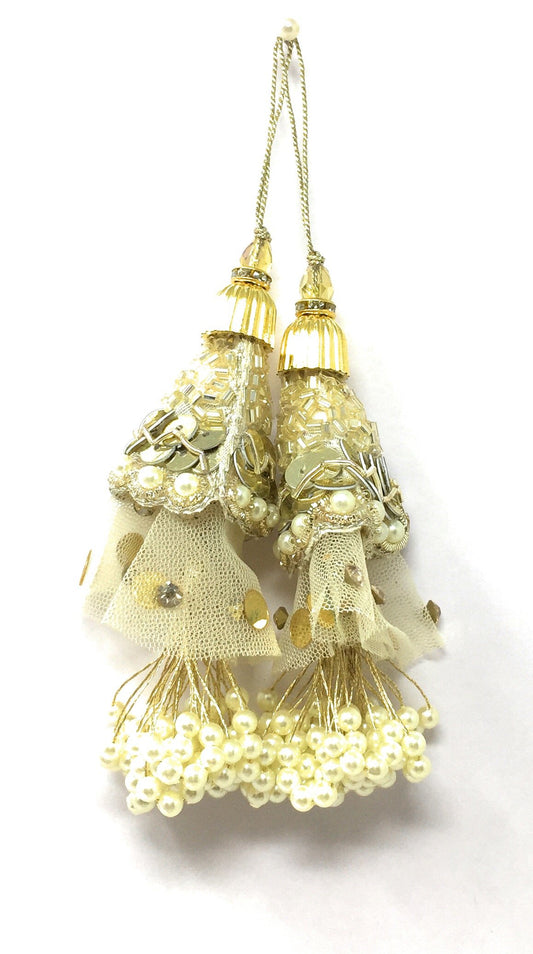 Latkan suit blouse tassel hanging Water Gold 15262