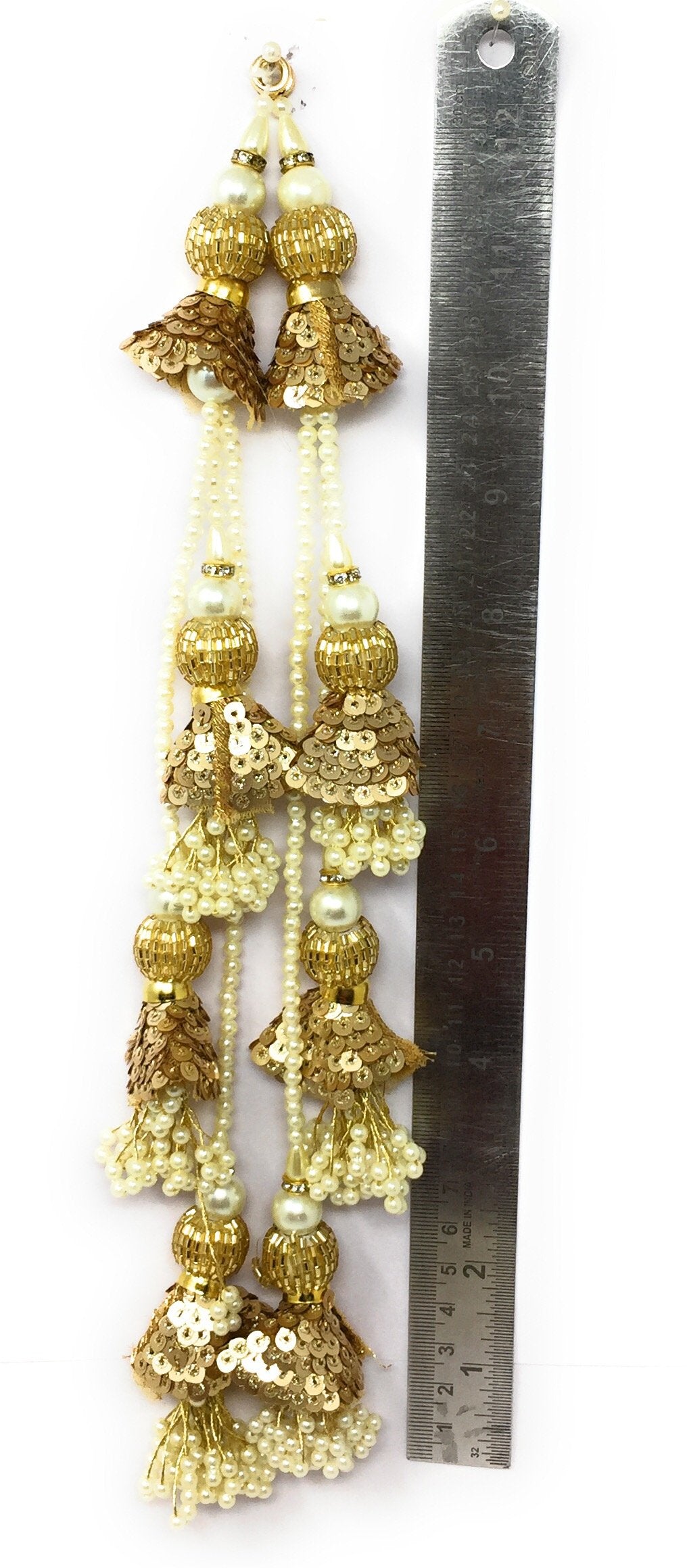 Heavy Lehenga Latkan Cream - Set of 2