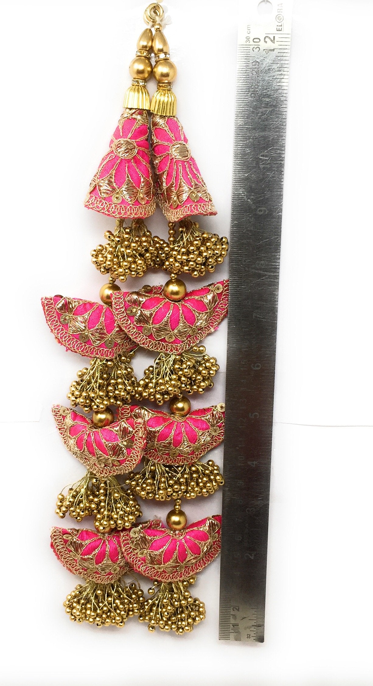 Heavy Lehenga Latkan Rani Pink - Set of 2