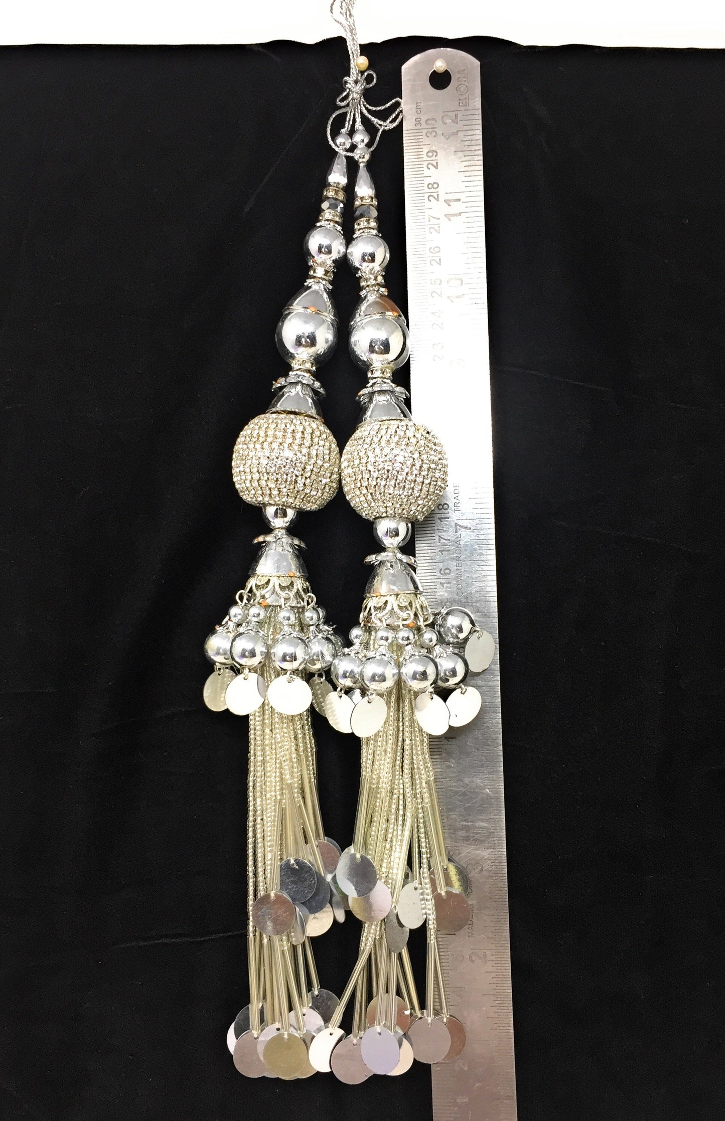Heavy Lehenga Latkan Silver - Set of 2