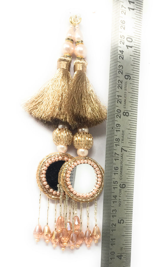 Rose Golden Latkan For Blouse - Set of 2