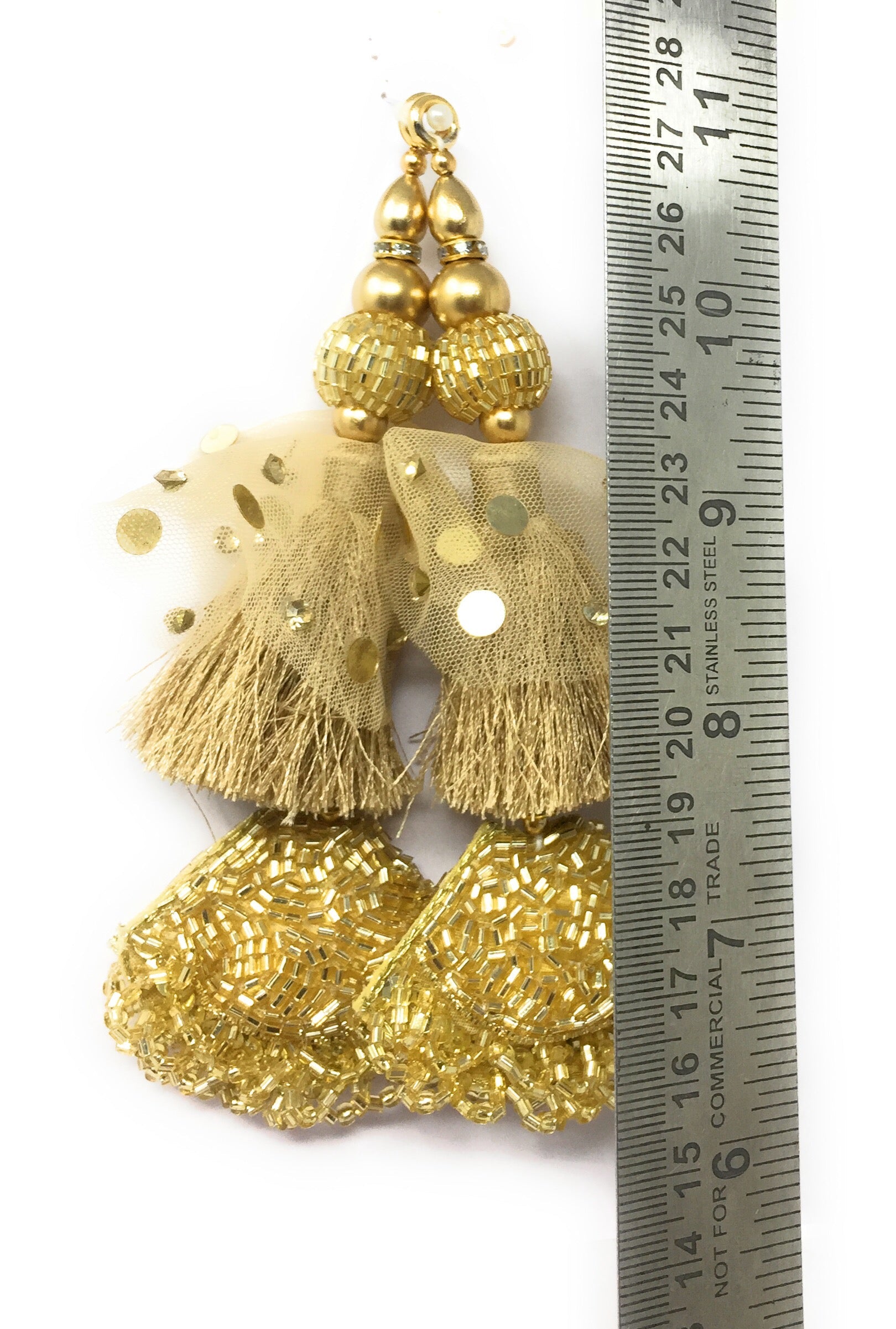 Gold blouse latkan heavy designer