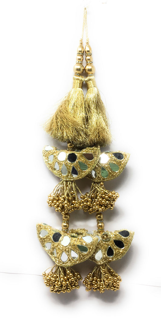 Heavy Latkan Lehenga Golden Gold - Set of 2