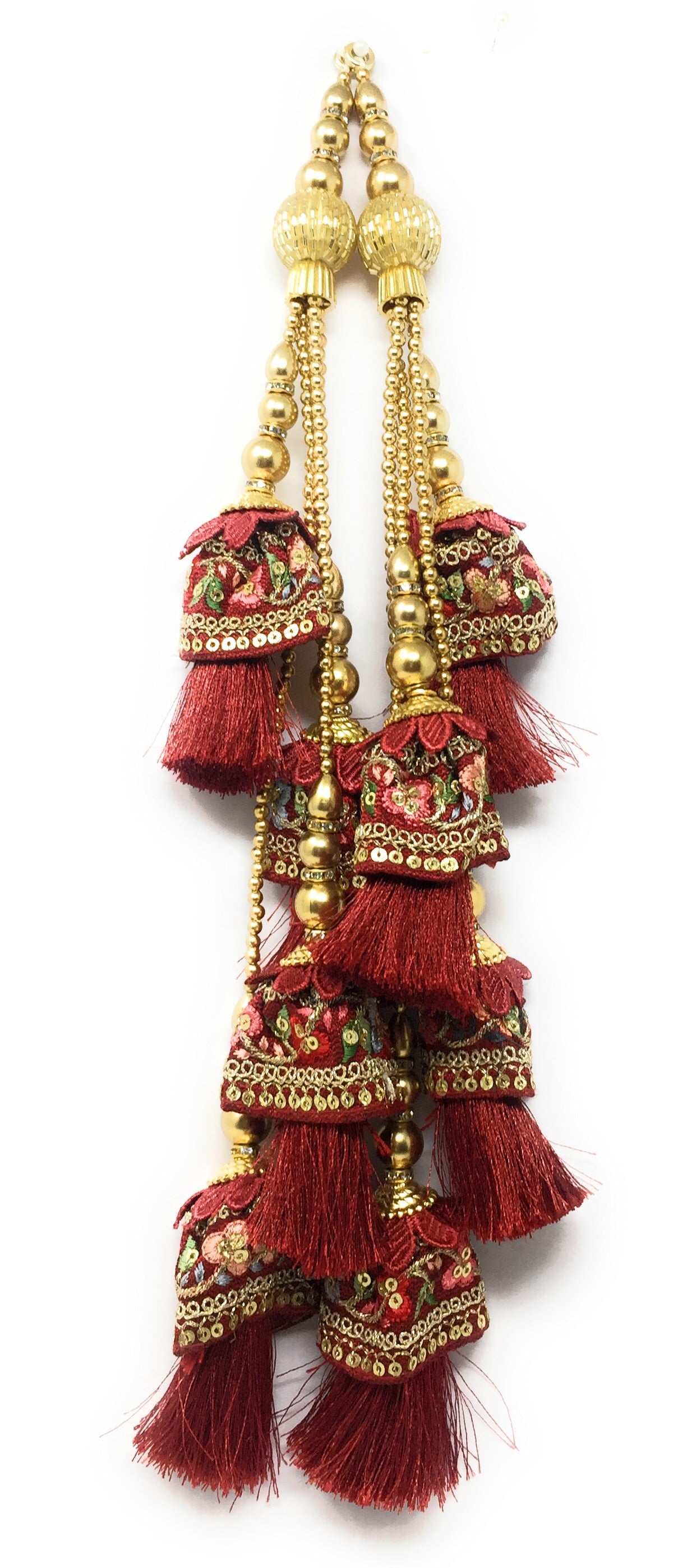 latkan for lehenga choli maroon