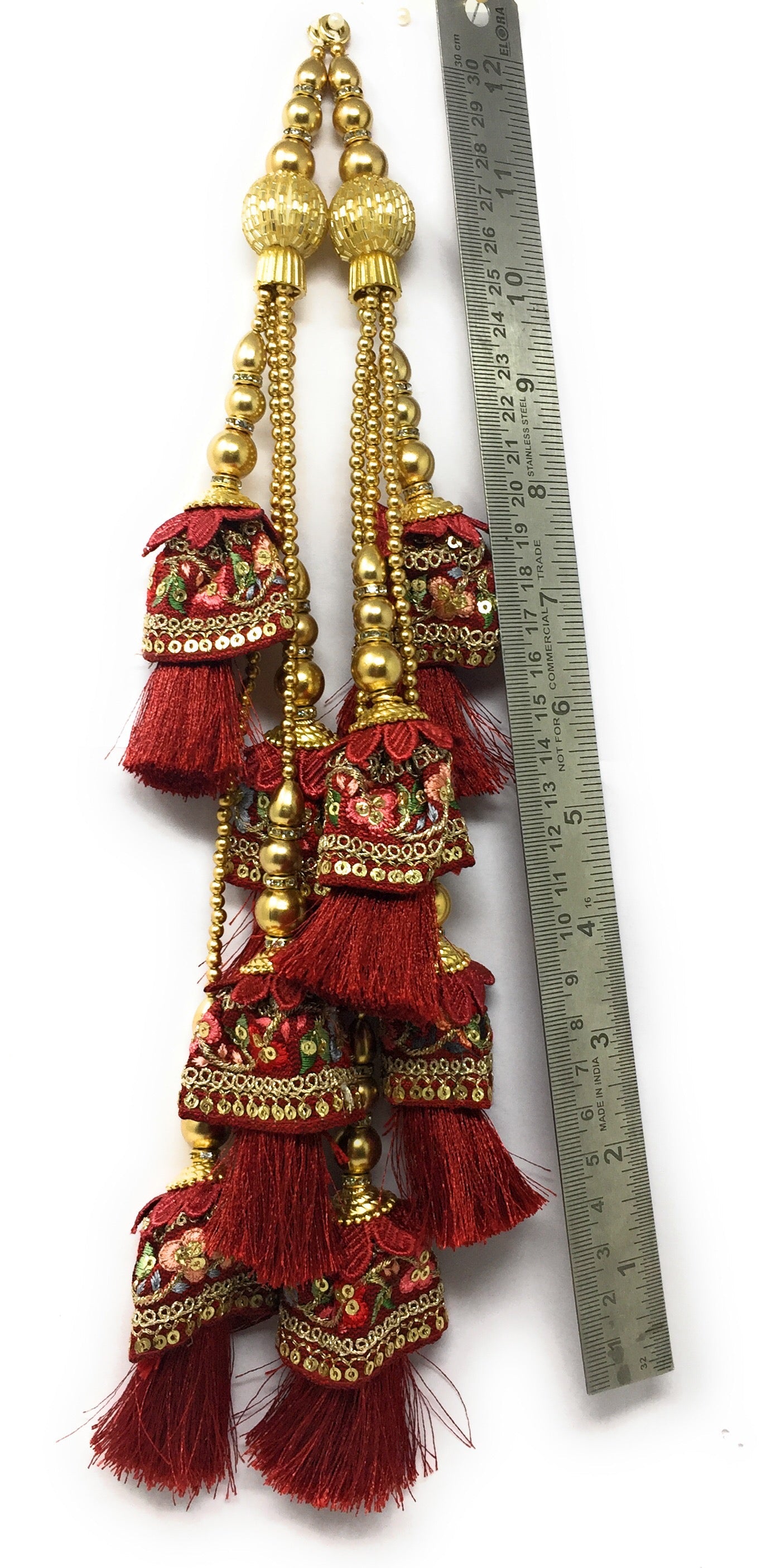 Maroon lehenga latkan heavy designer