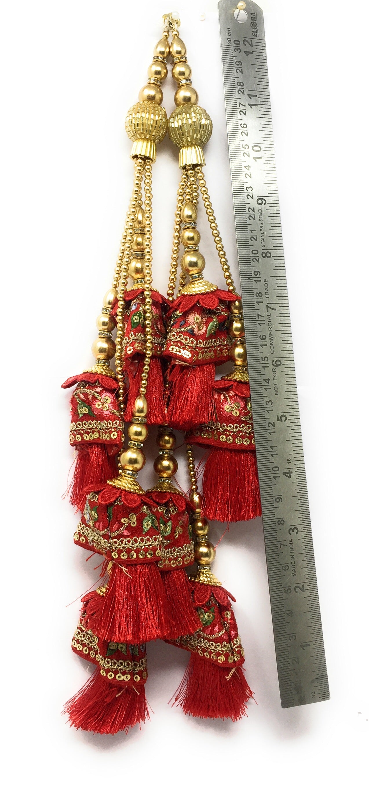 Red lehenga latkan heavy designer