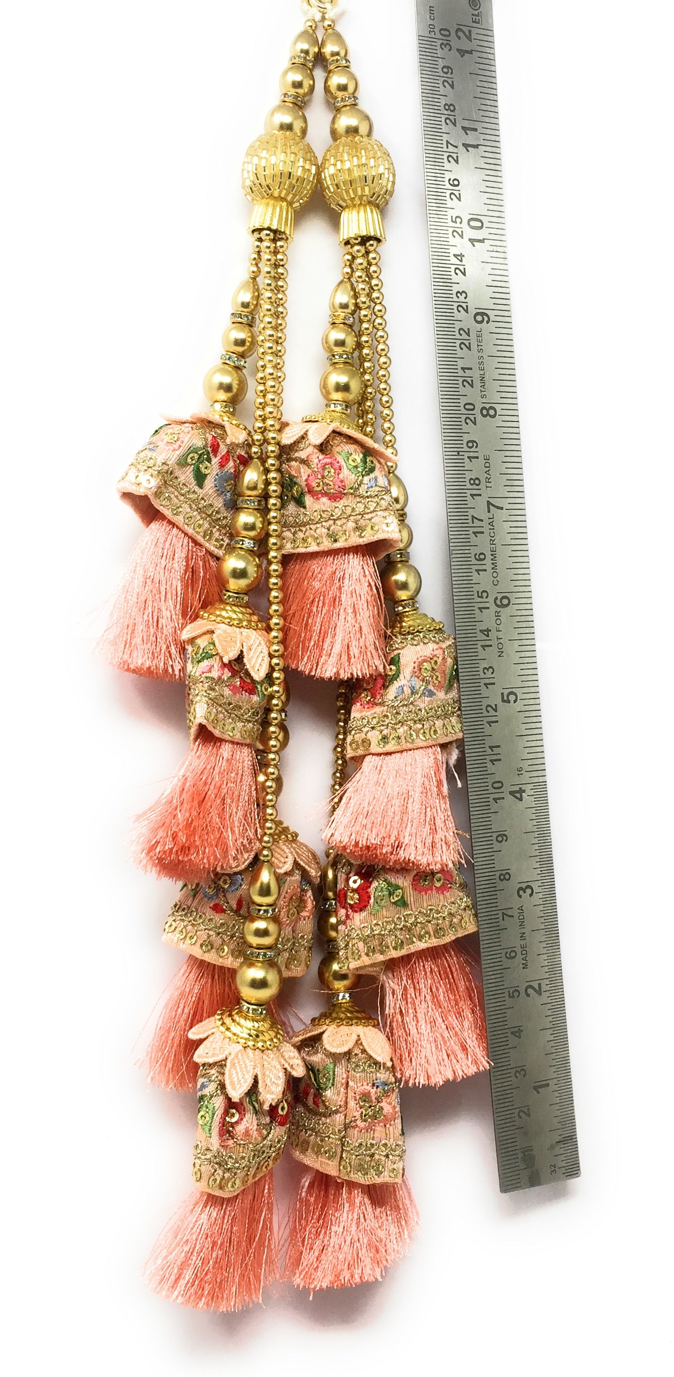 Bridal Lehenga Ka Latkan Peach - Set of 2