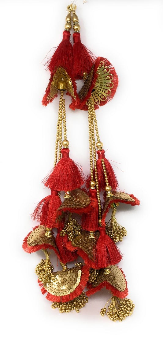 chaniya choli latkan red