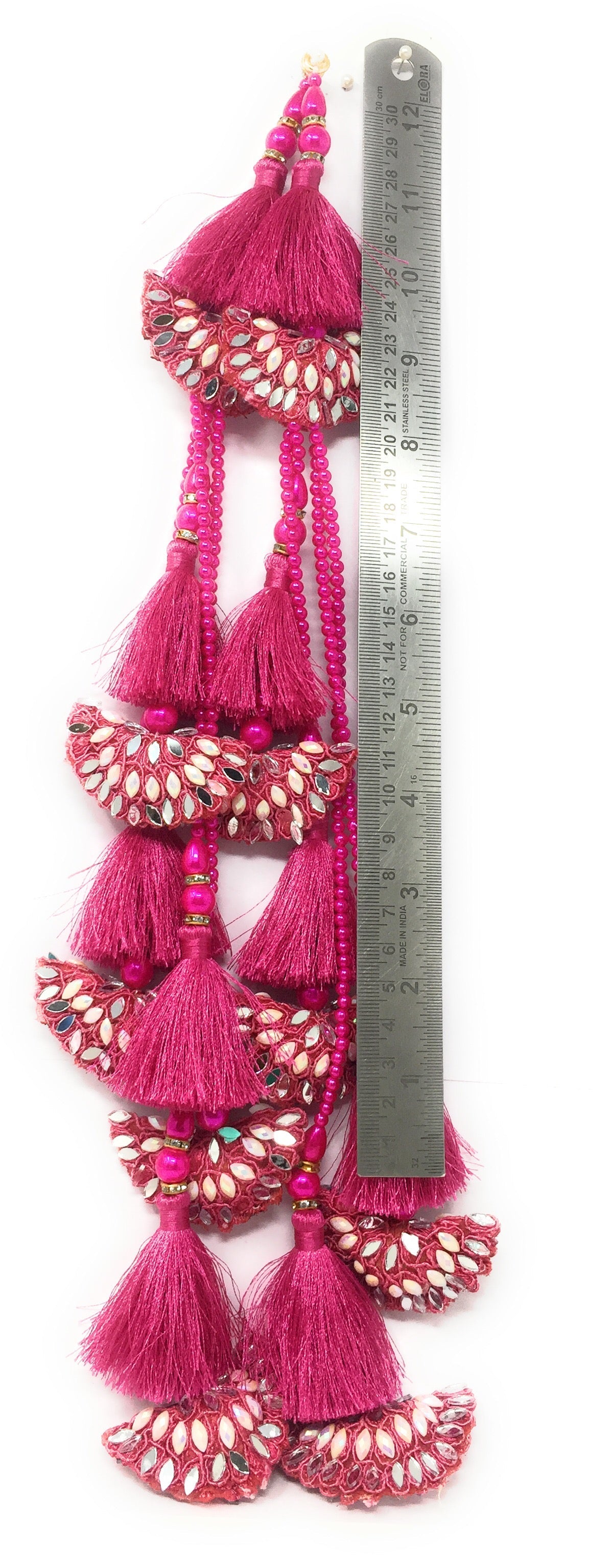 Rani Pink Lehenga Latkan Tassel Heavy