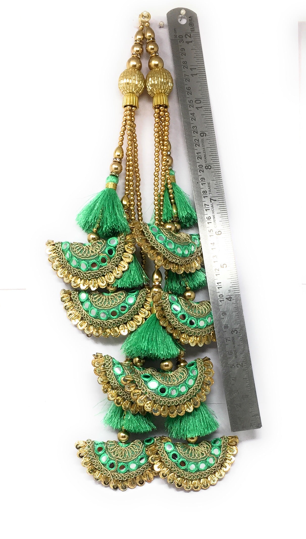 Pista green latkan for lehenga heavy