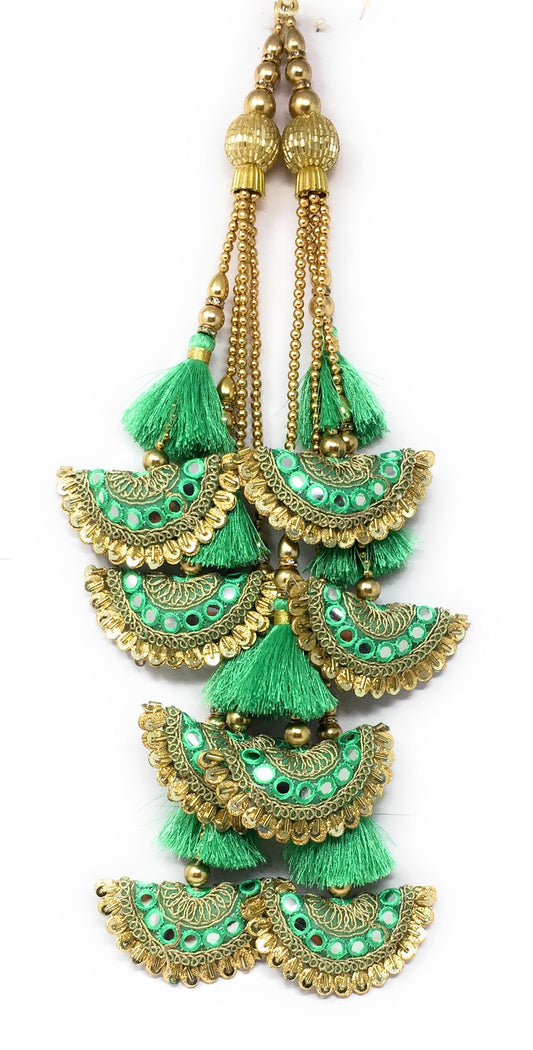 pista green latkan for lehenga