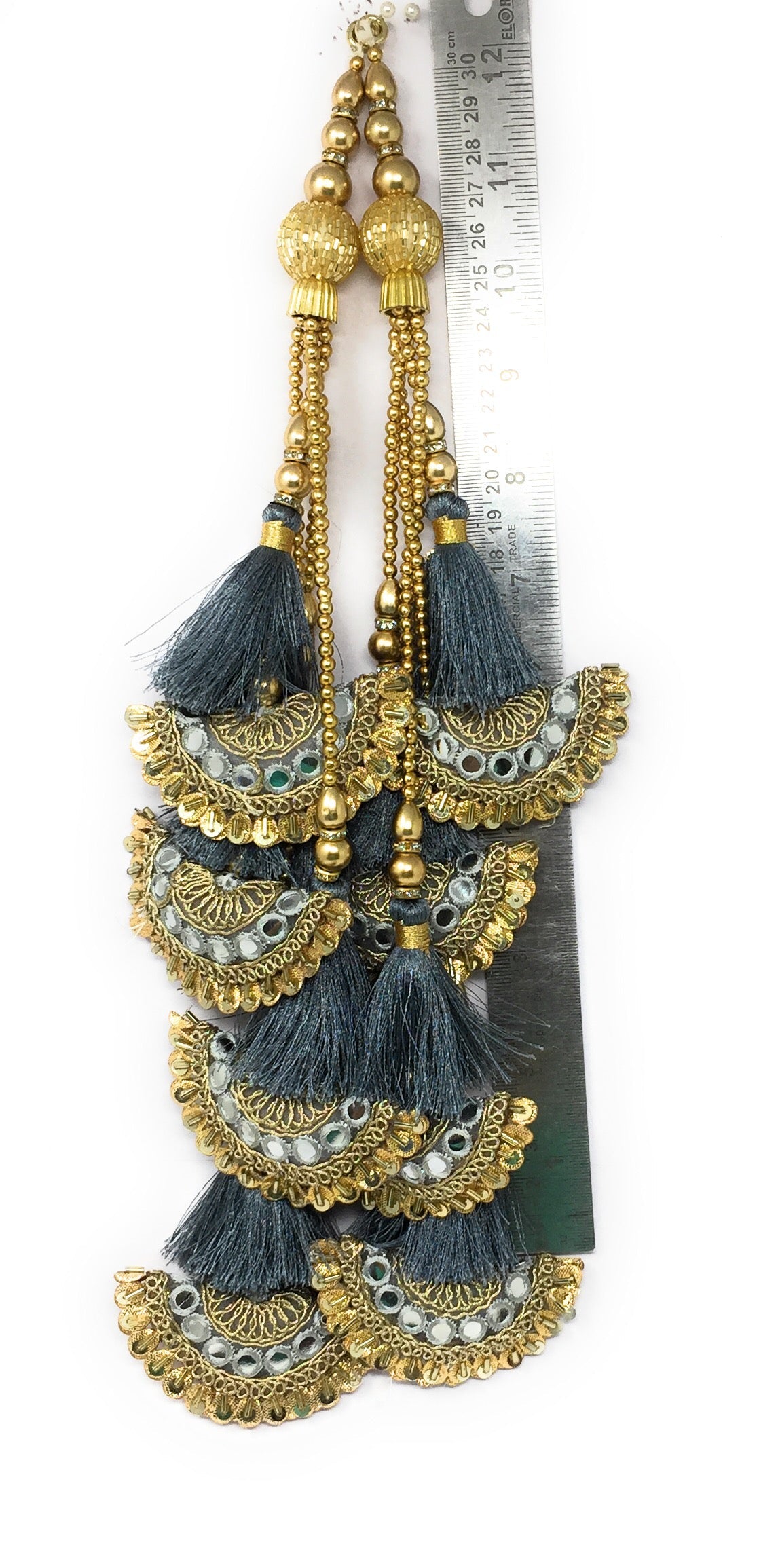Grey latkan for lehenga heavy