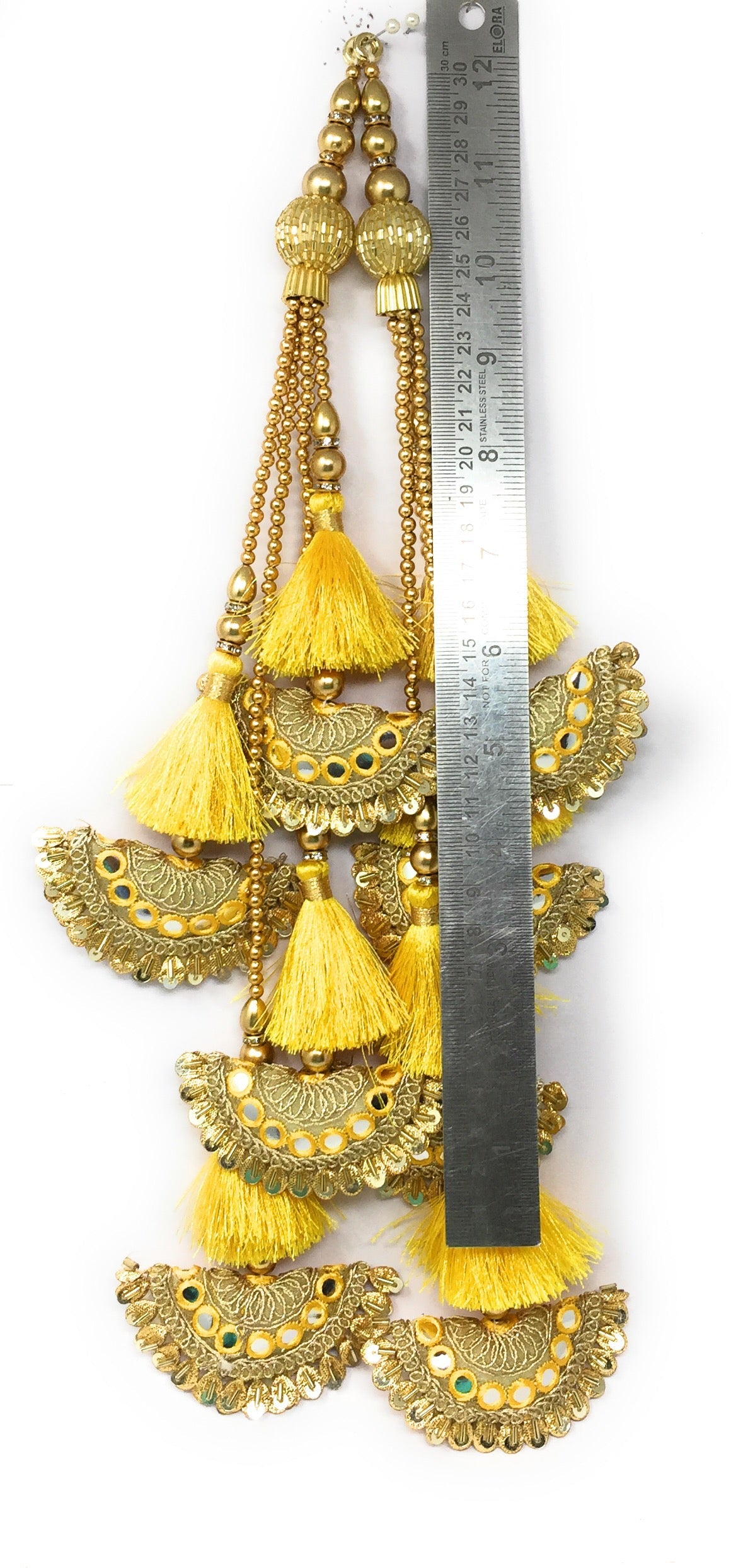 Yellow latkan for lehenga heavy