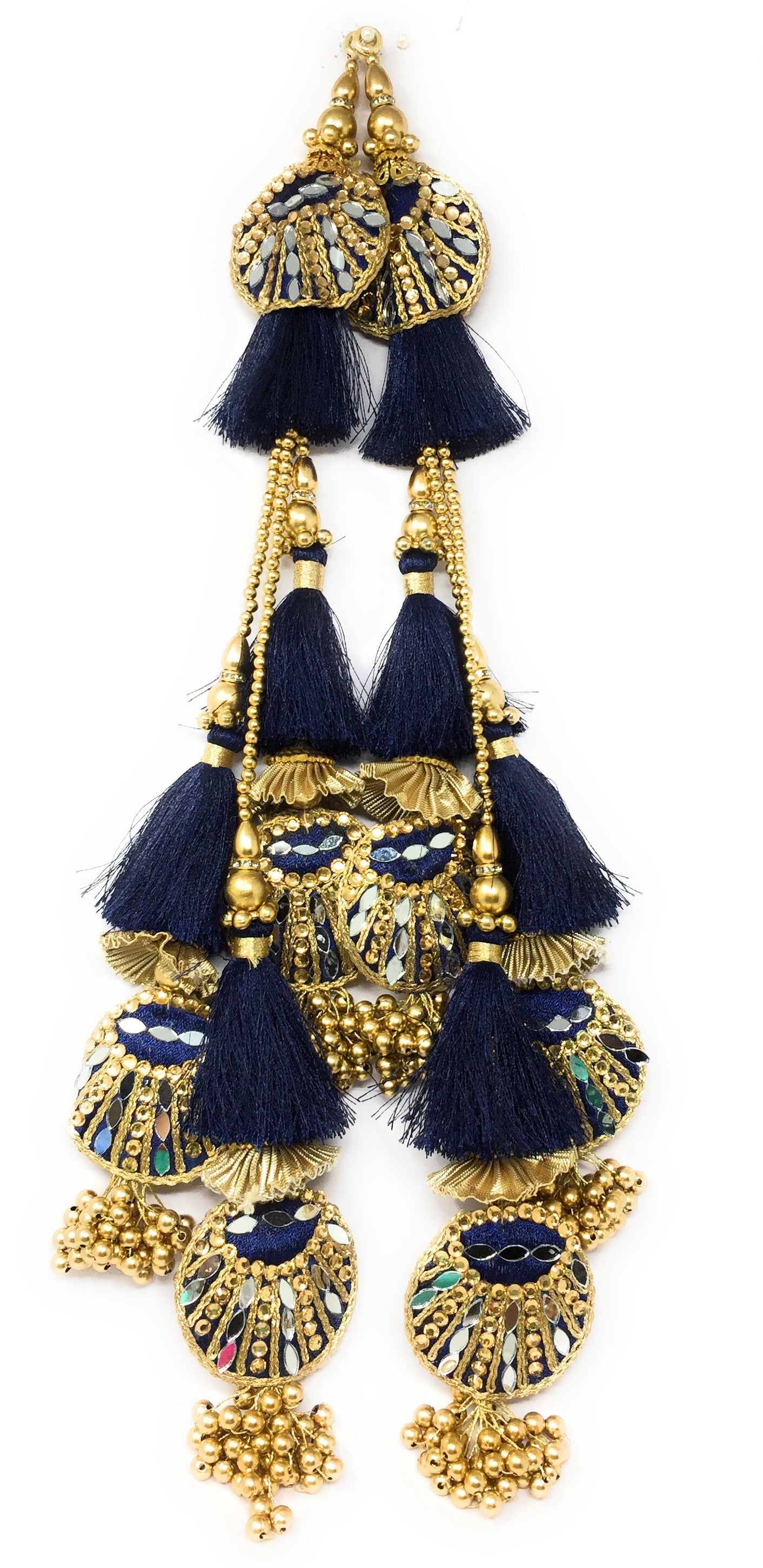 navy blue latkan for lehenga