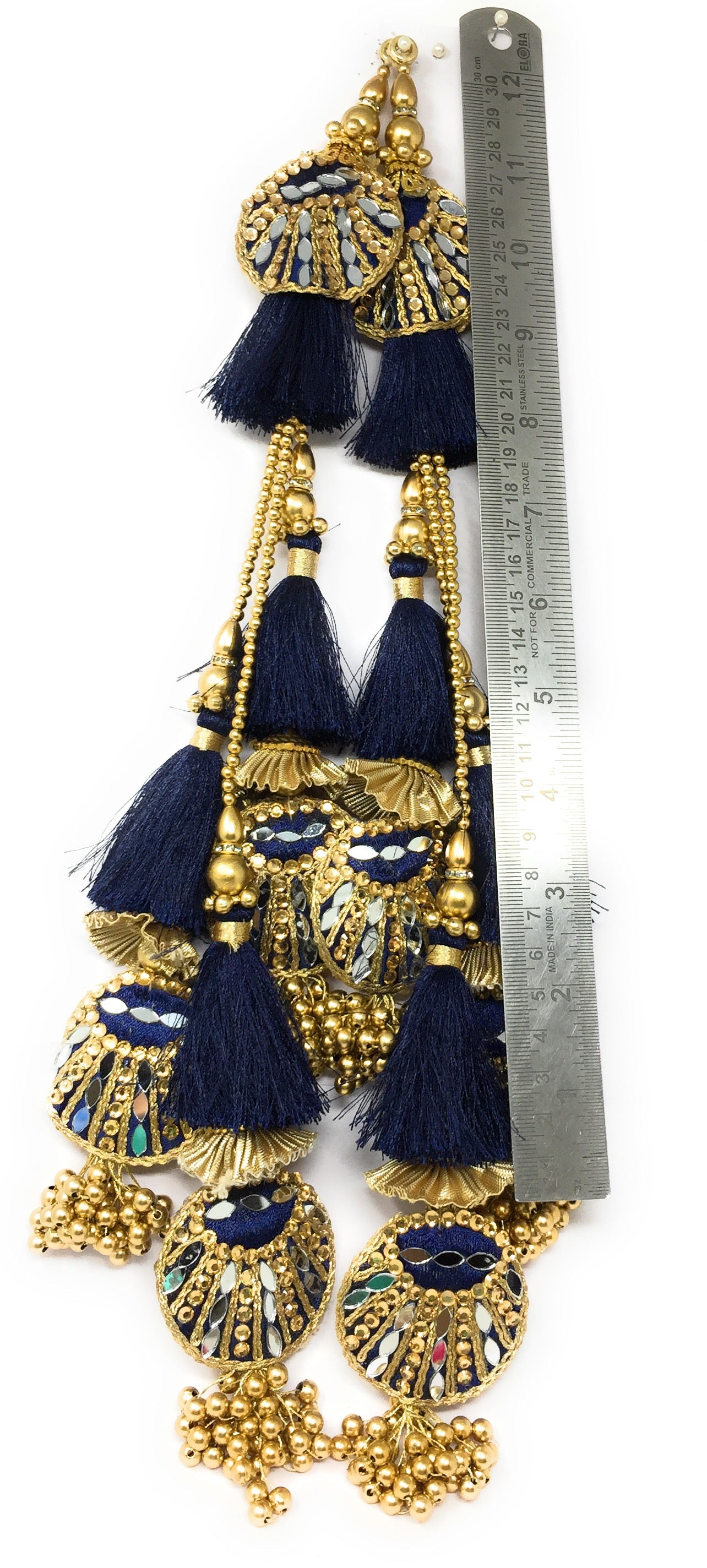 Navy Blue Lehenga Latkan Tassel Heavy