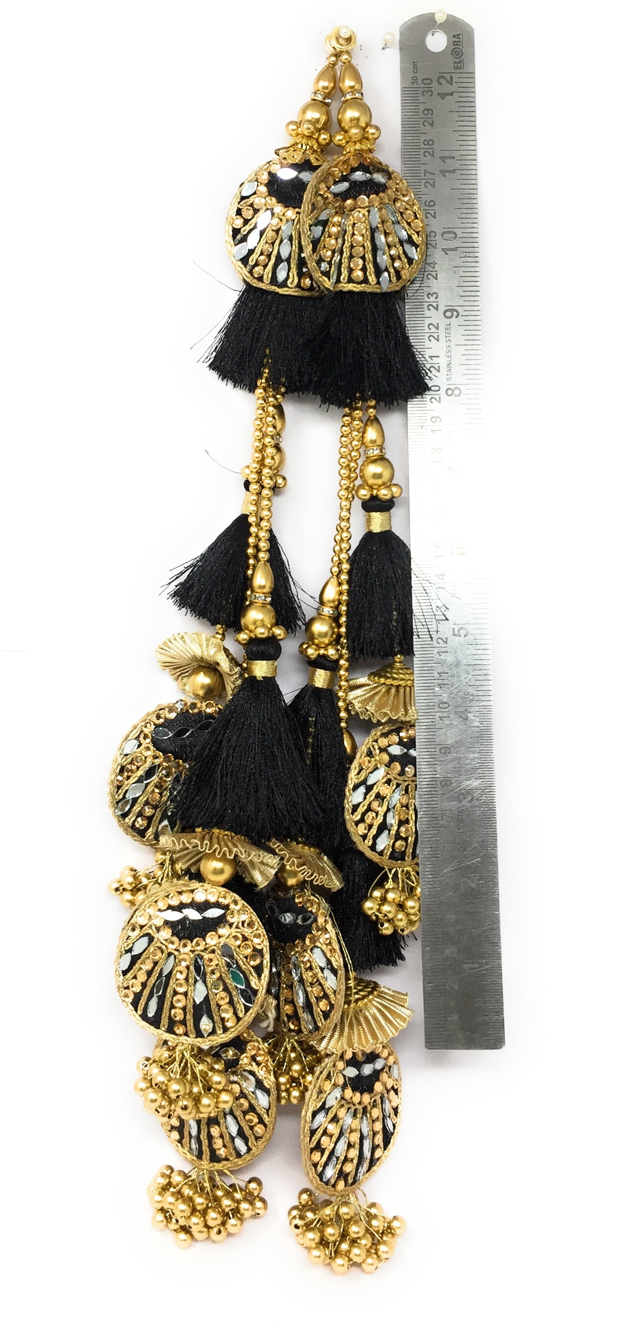 Black Lehenga Latkan Tassel Heavy