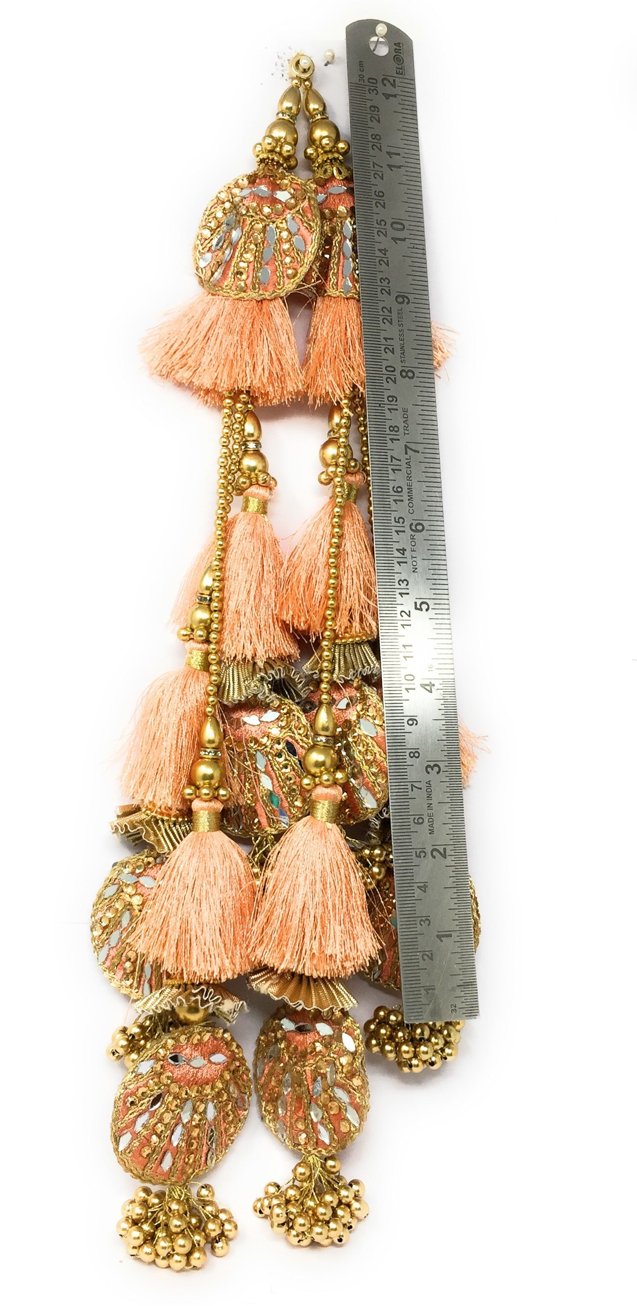 Peach Lehenga Latkan Tassel Heavy