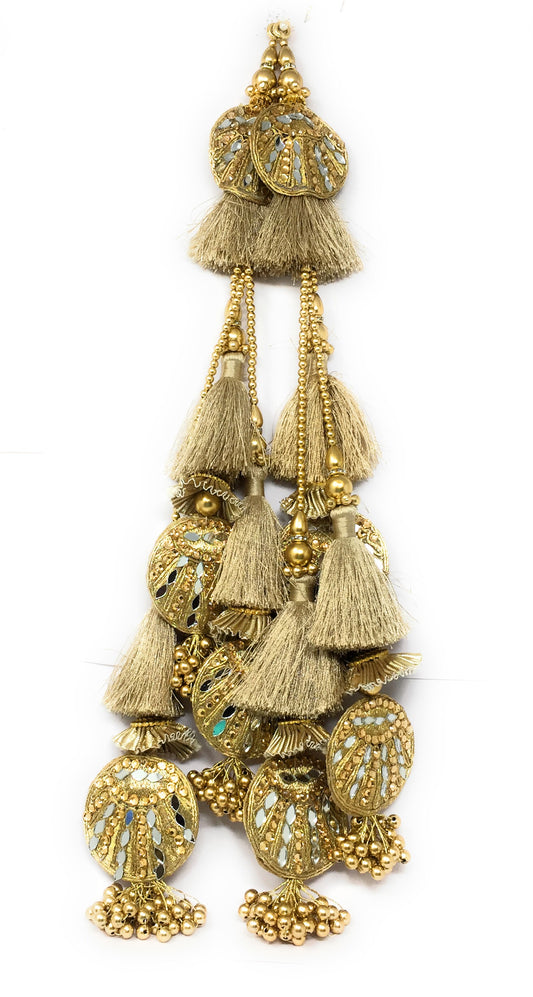 Gold Latkan For Lehenga - Set of 2