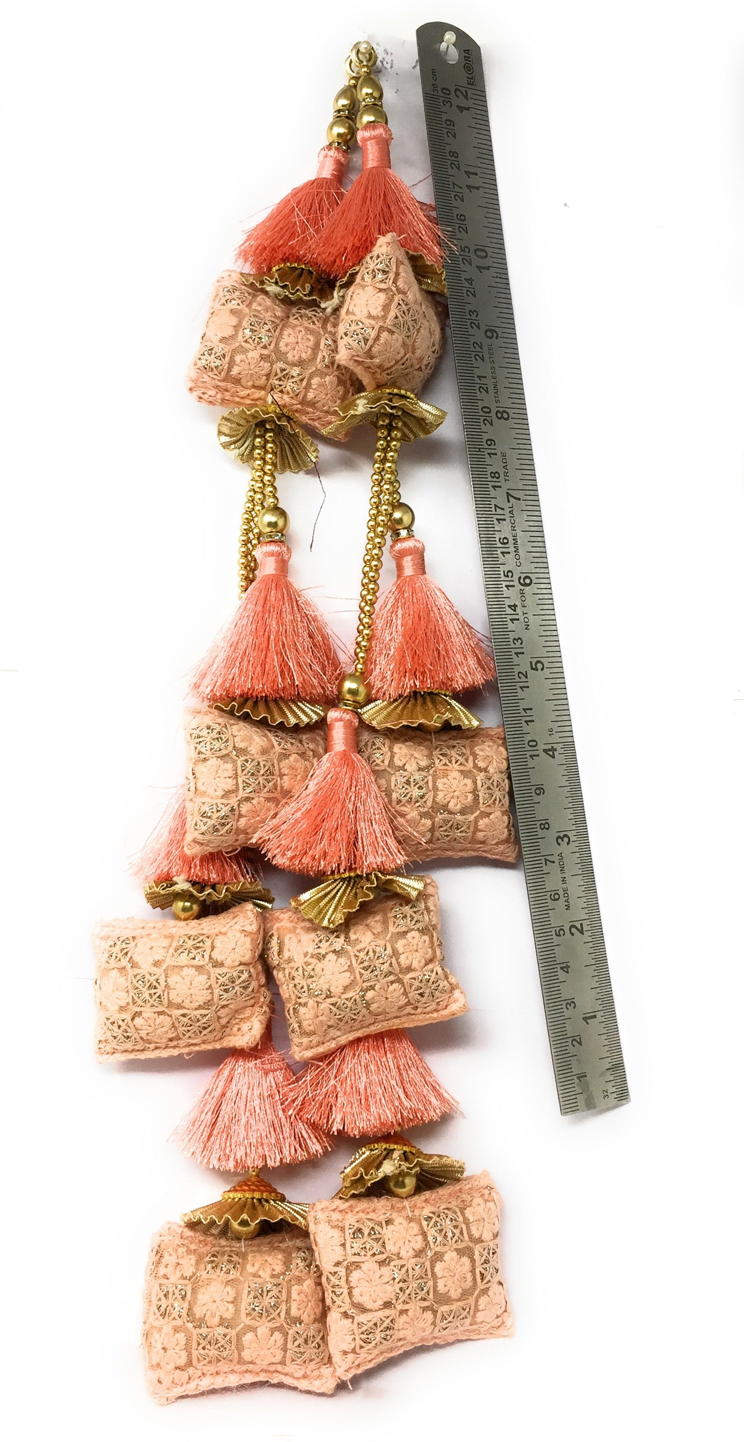 Peach latkan for lehenga heavy