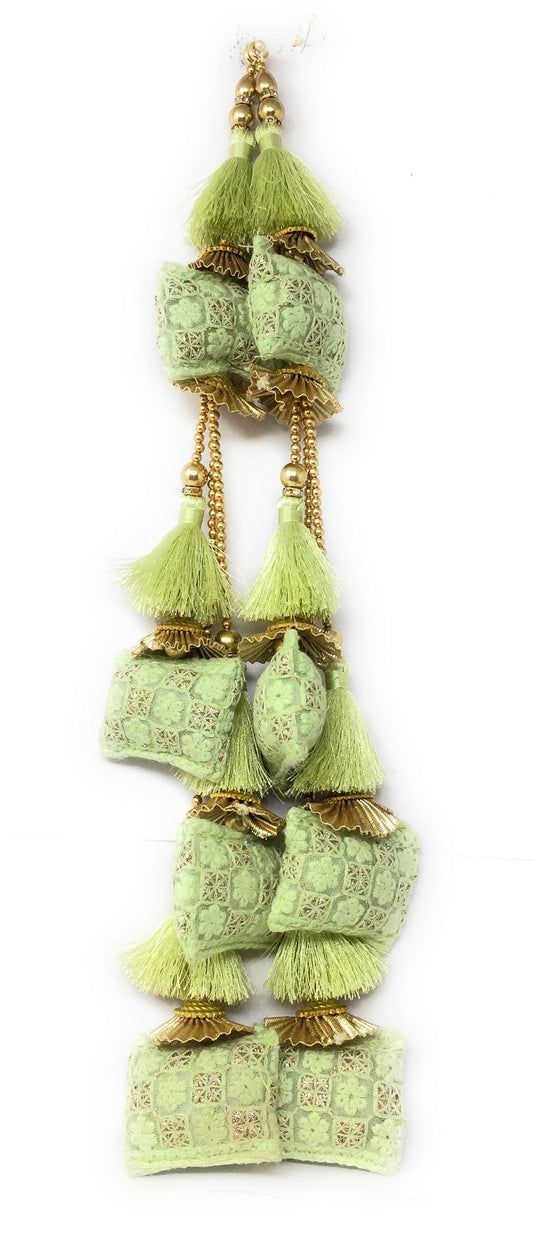 green latkan for lehenga online