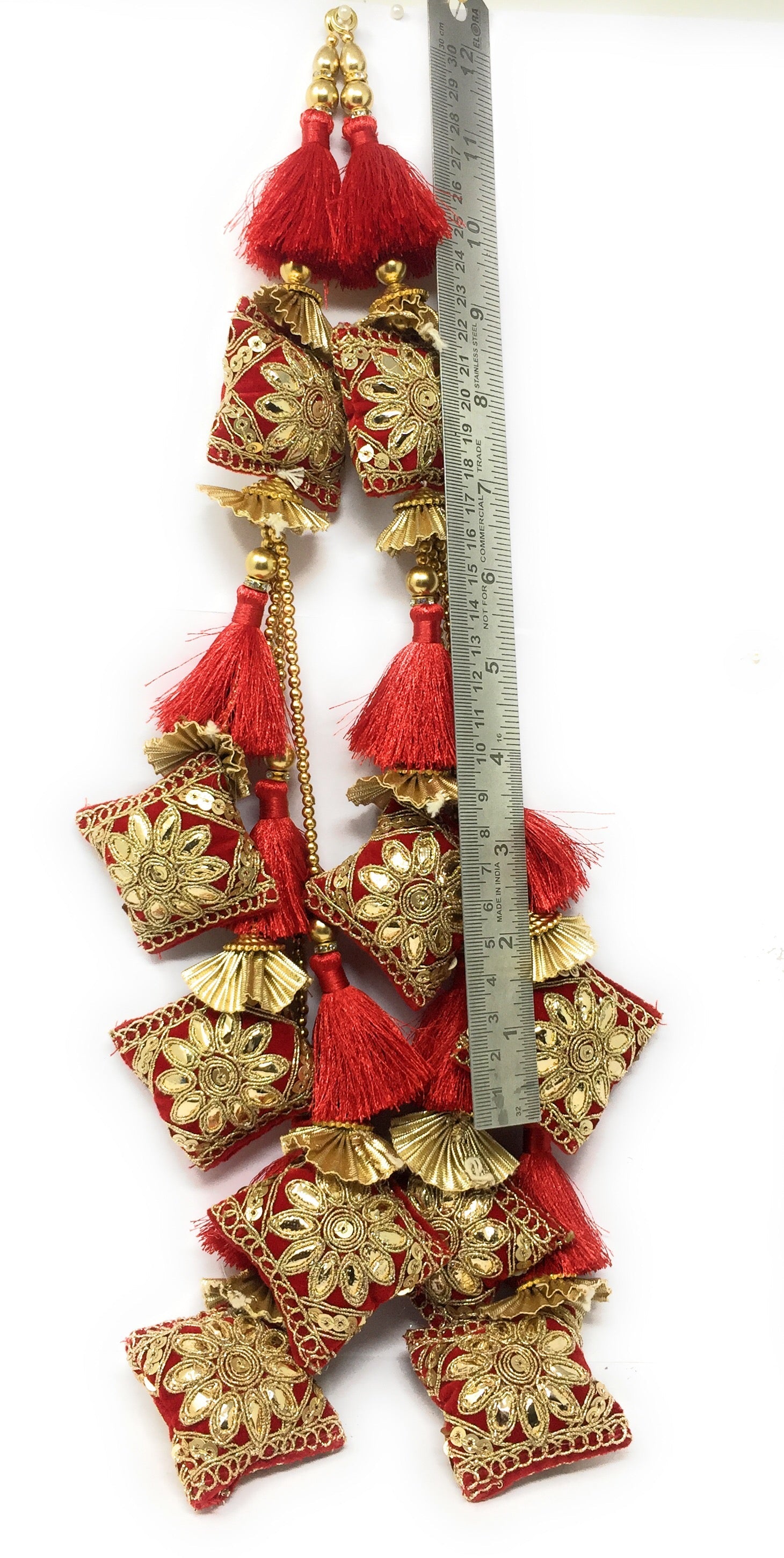 Red lehenga latkan heavy designer