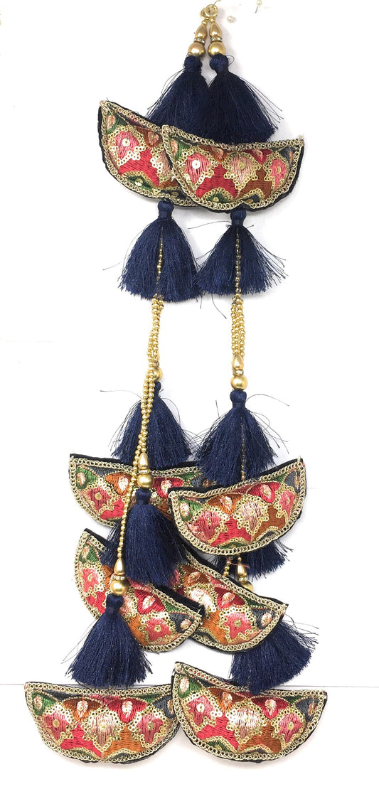 navy blue heavy latkan design
